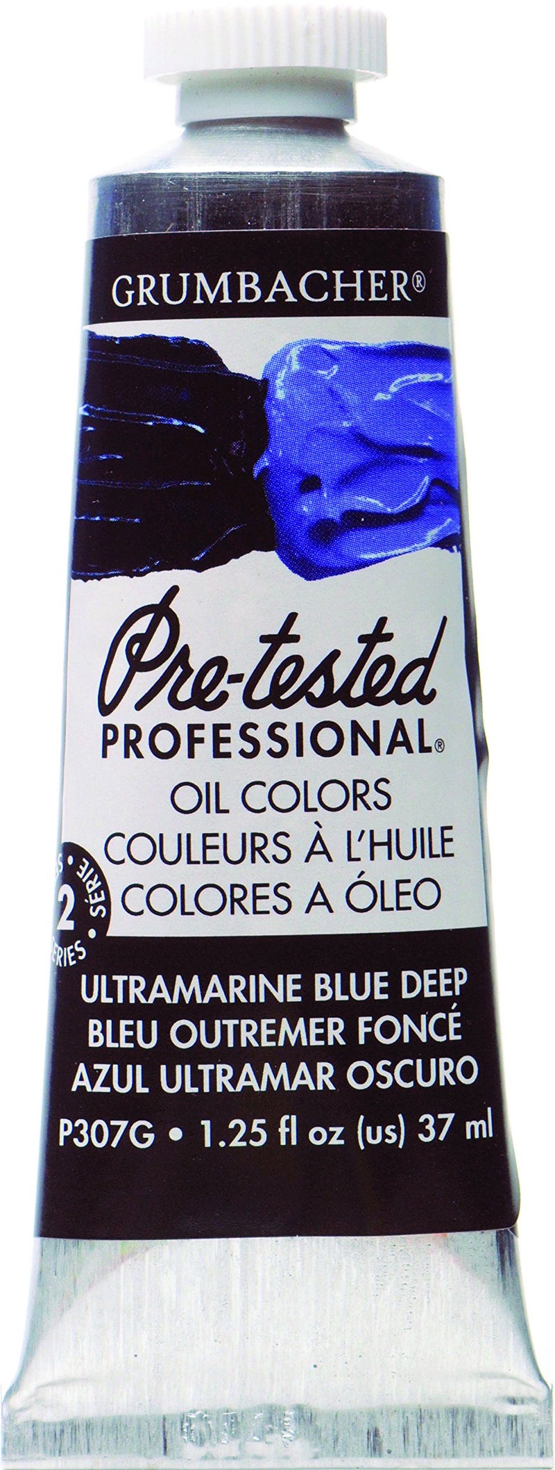 Grumbacher Pre-Tested Oil Paint, 37ml/1.25 Ounce, Ultramarine Blue Deep (P307G) - Image 1